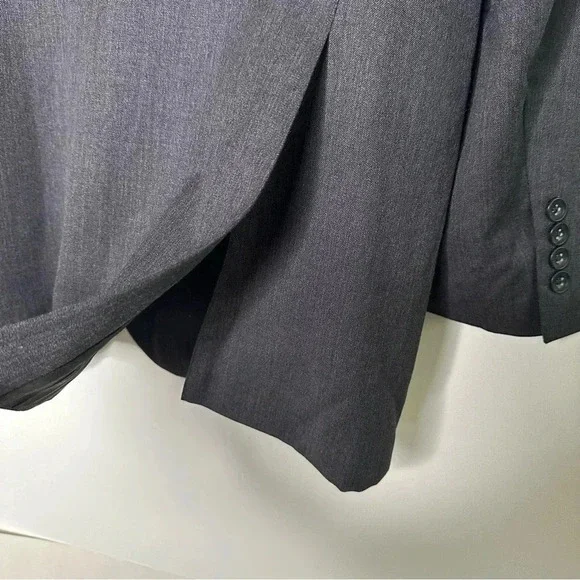 Banana Republic Dark Grey Two Button Wool Blazer Size 44L